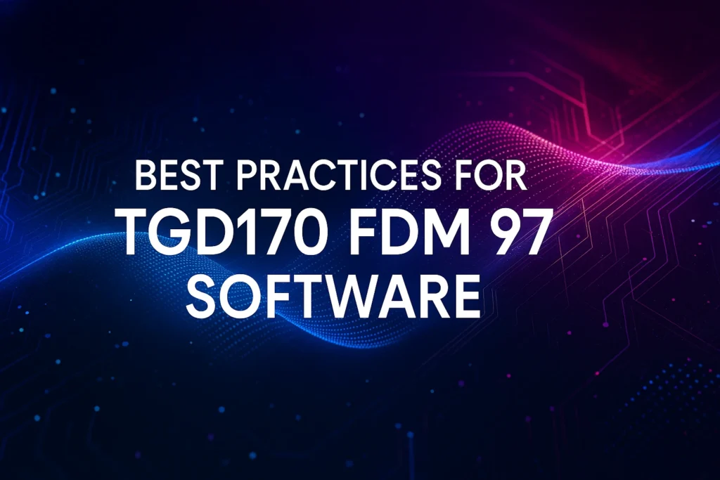Best Practices for TGD170 FDM 97 Software